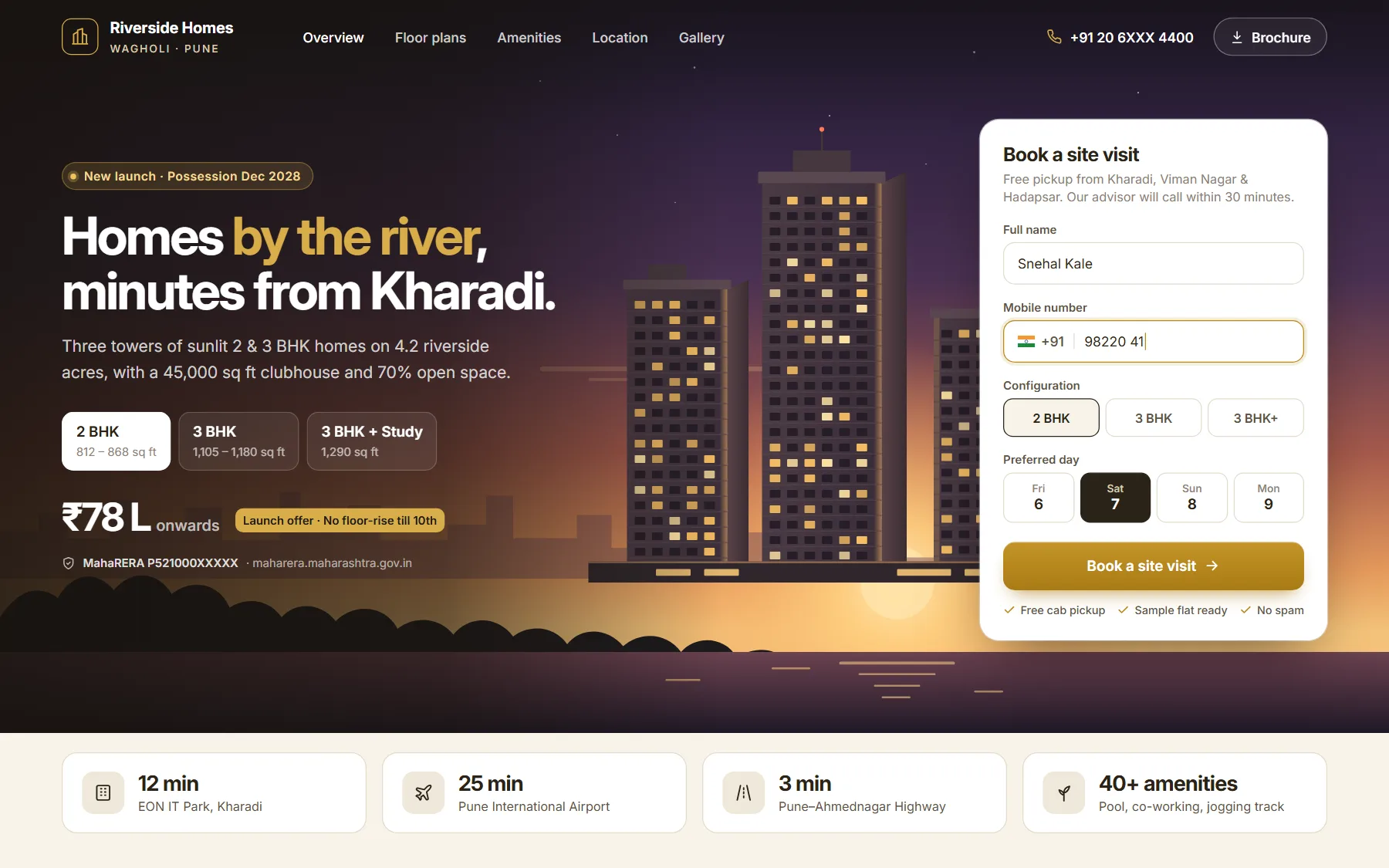 Residential project website
